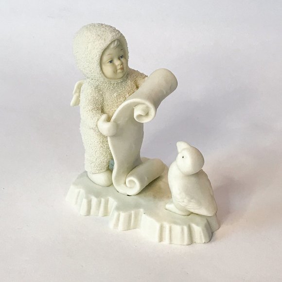 Snowbabies "Are You On My List?” 1995 Vintage Porcelain Figurine - Picture 1 of 8